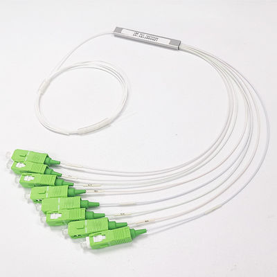 Kabel Tabung Ketat 0.9mm Konektor SC APC Fiber Optic PLC Splitter