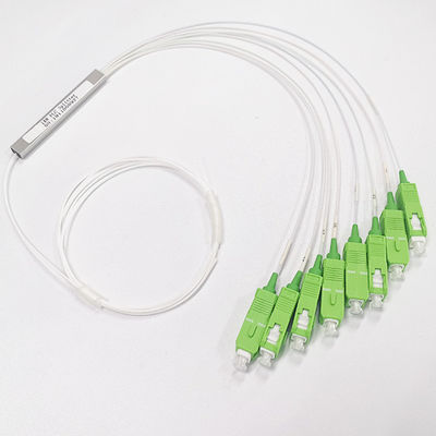 Kabel Tabung Ketat 0.9mm Konektor SC APC Fiber Optic PLC Splitter