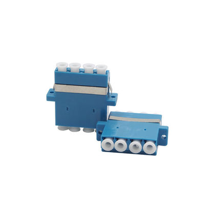 CE Disetujui SM MM OM3 4 Cores Quad LC Fiber Optic Adapter