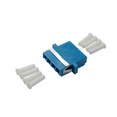 CE Disetujui SM MM OM3 4 Cores Quad LC Fiber Optic Adapter