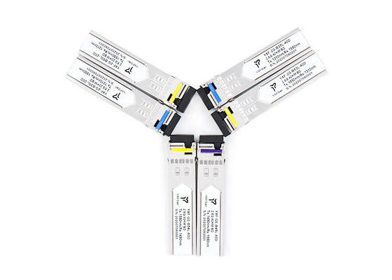 EMI rendah 3.3V 20km 2.5G SFP Optical Transceiver